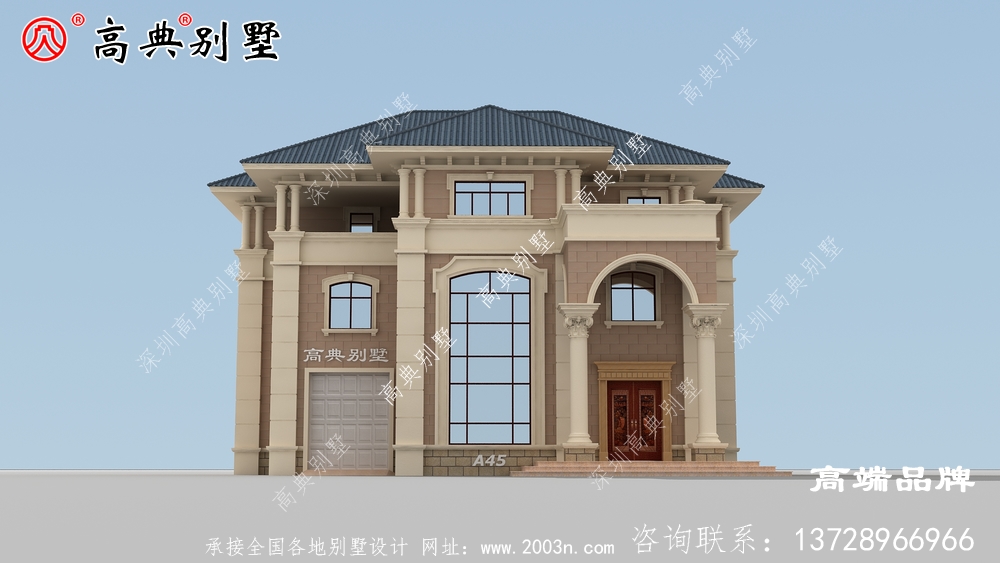 三層自建房屋歐式大戶型多露臺(tái)別墅
