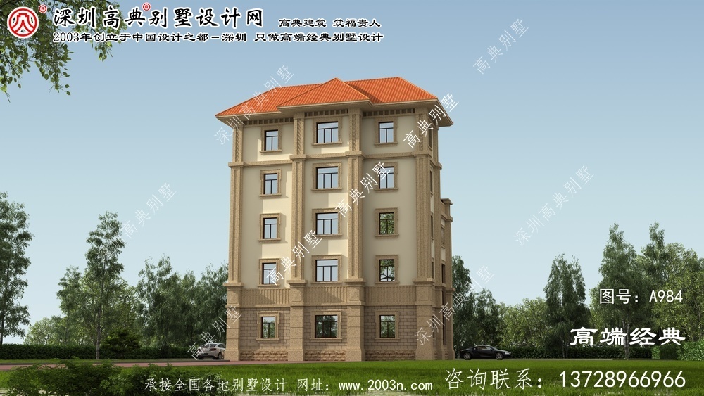 臨淄區五層豪華別墅設計圖