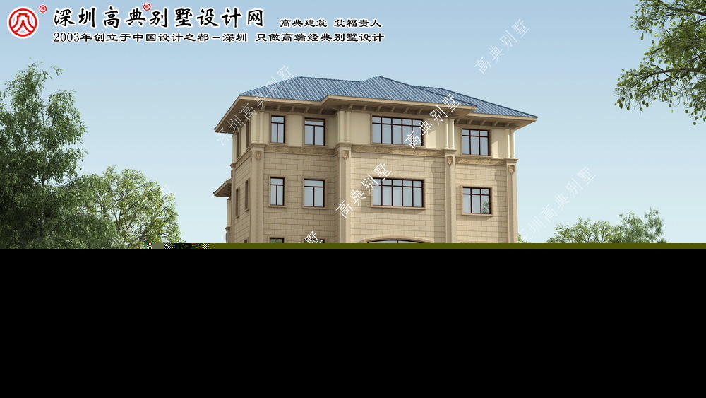 鄆城縣別墅設計外觀圖紙及效果圖大全