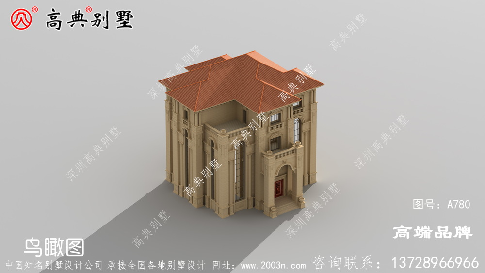 多功能于一體的法式四層別墅外觀圖