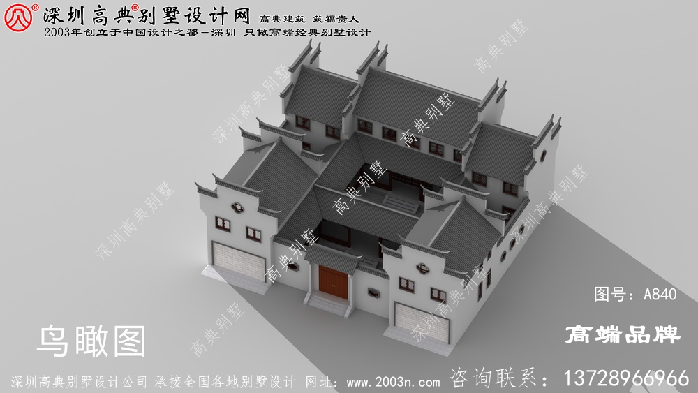 中式二層小洋樓圖片,經典大氣,傳承中式建筑不一樣的美
