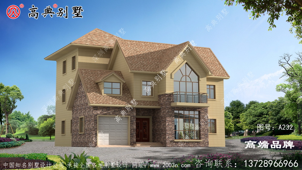農(nóng)村別墅也是越來(lái)越豪華棟棟可帶車(chē)庫(kù)