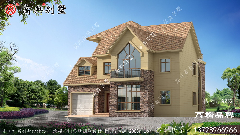 農(nóng)村別墅也是越來(lái)越豪華棟棟可帶車(chē)庫(kù)