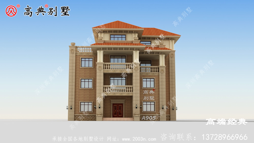下面這款歐式別墅,整體設計精致巧妙,適合廣大地區的建設。