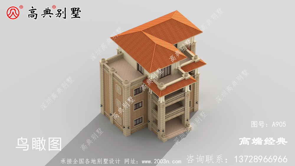 下面這款歐式別墅,整體設計精致巧妙,適合廣大地區的建設。