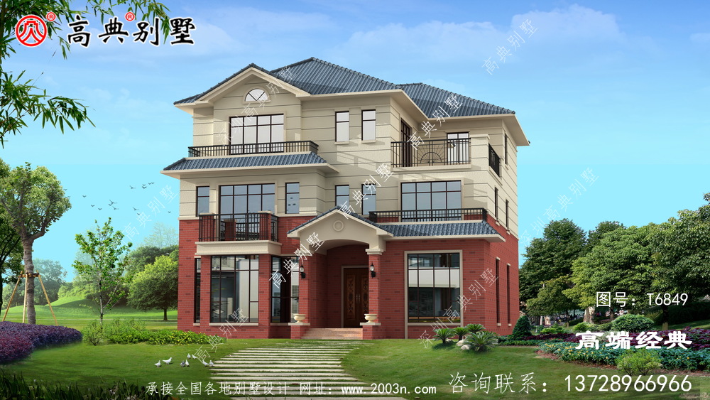 老家建一棟這樣的別墅，每次過年過節回去居住也舒適