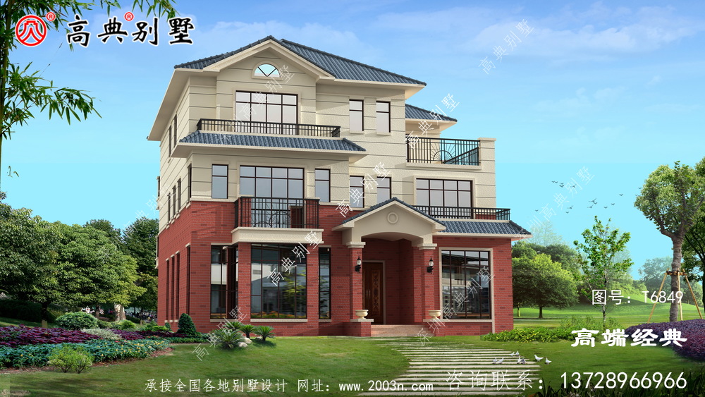 老家建一棟這樣的別墅，每次過年過節回去居住也舒適