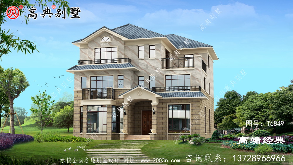 老家建一棟這樣的別墅，每次過年過節回去居住也舒適