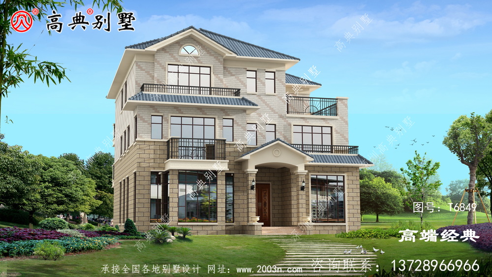 老家建一棟這樣的別墅，每次過年過節回去居住也舒適