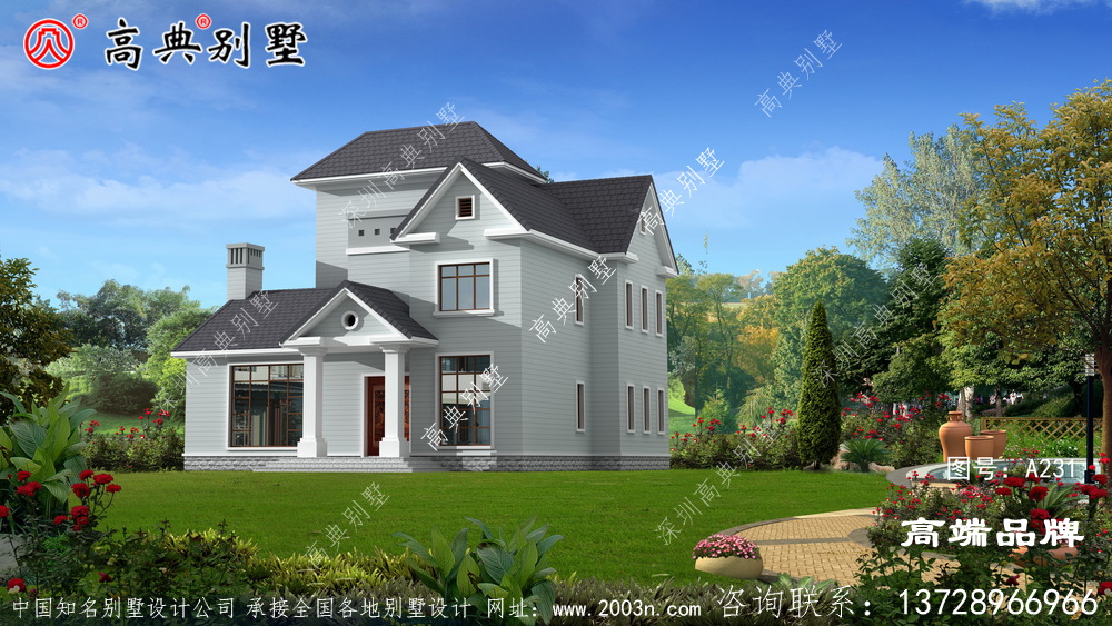 兩層別墅簡約的細節處理，經典又大氣